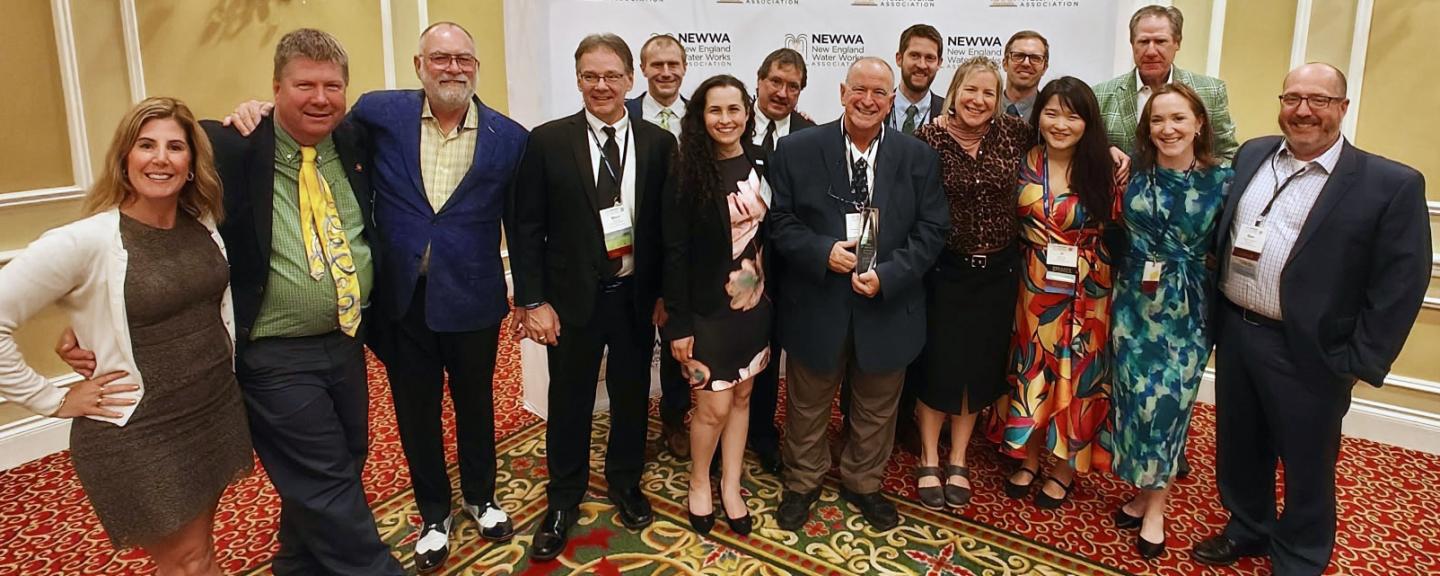 Group of people at an awards ceremony