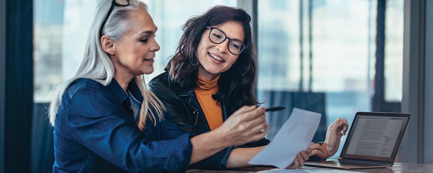Two women in an office