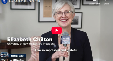 UNH Video Thumbnail for 603 Challenge Thank You