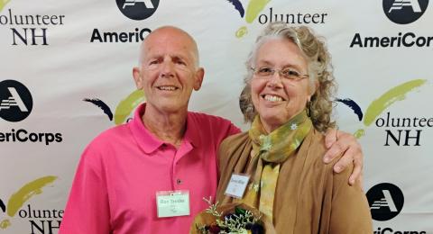 Master Gardeners Ron Trexler and Donna Miller were among the awardees at the annual Spirit of NH Awards hosted by Volunteer NH.