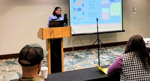adapt team member Ranjit Bawa presenting