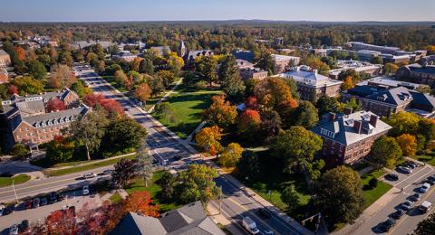 Aerial view of UNH campus