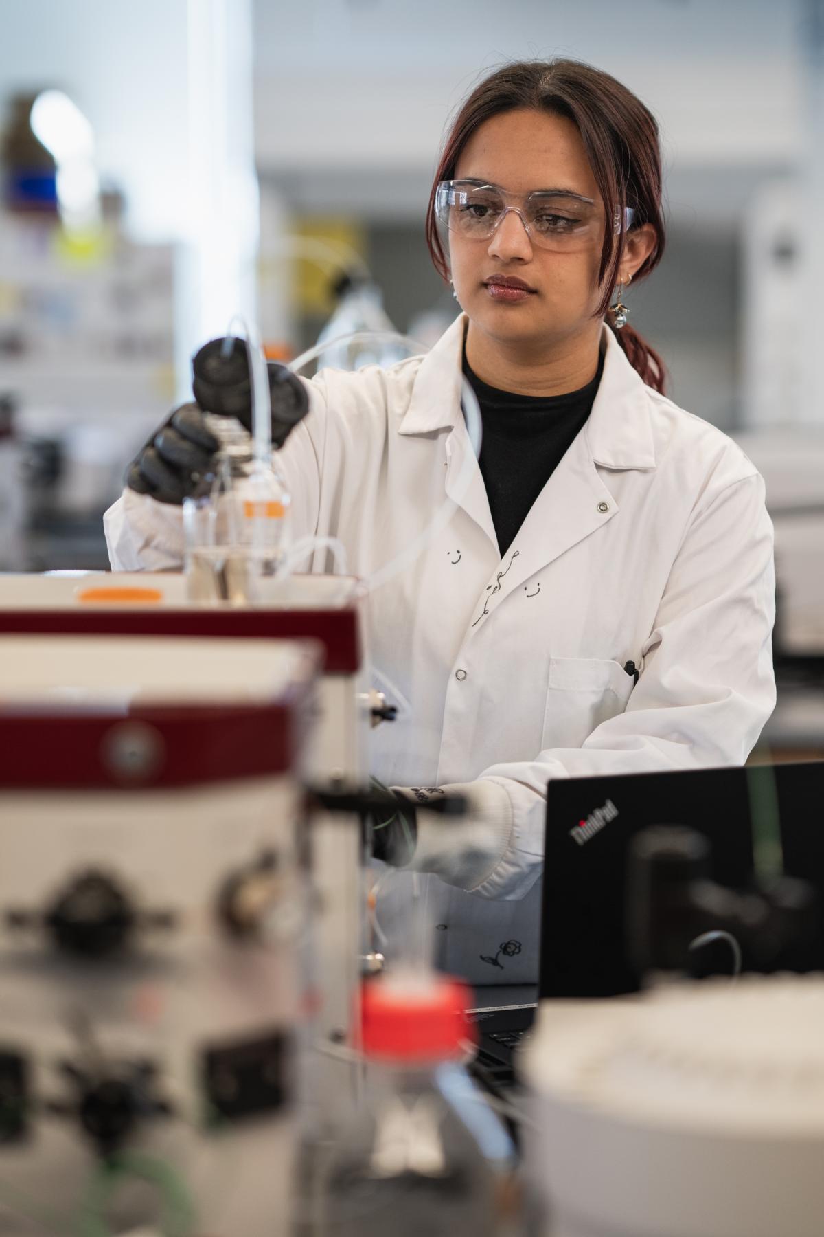 Disha in the lab