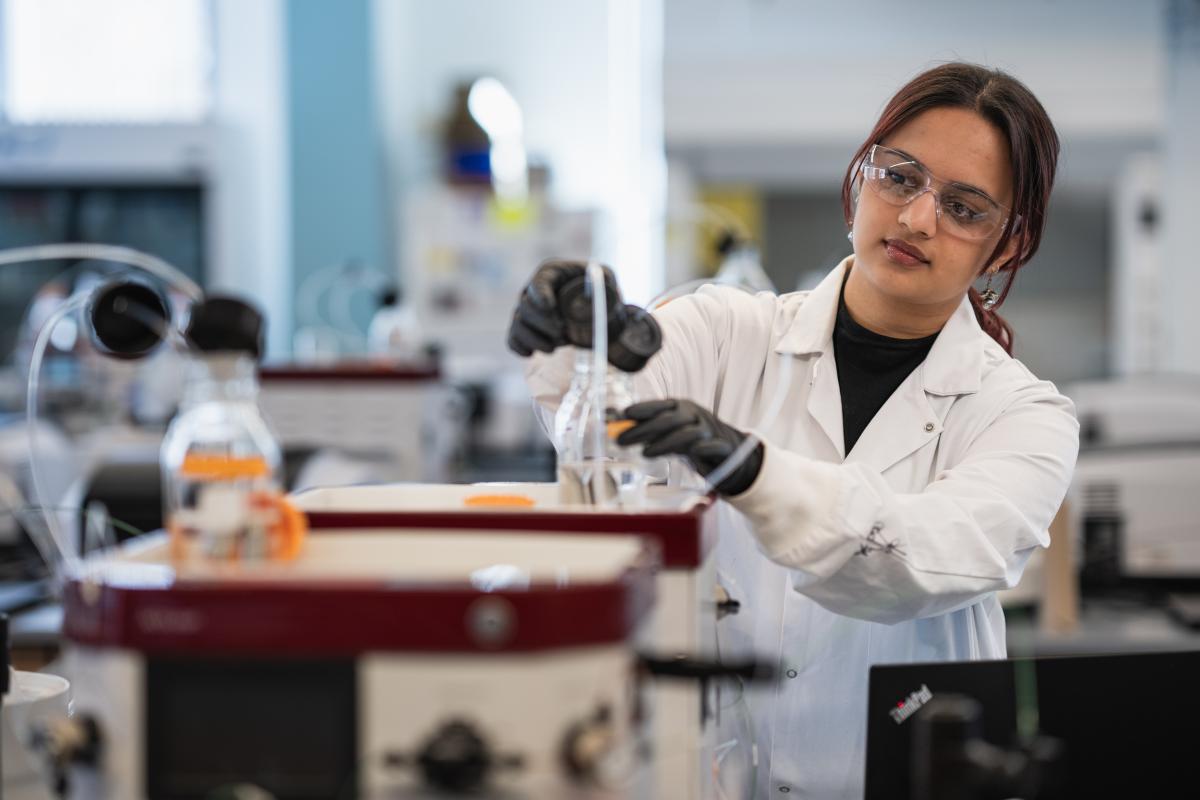 Disha in the lab