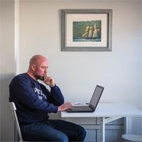 Adam on computer