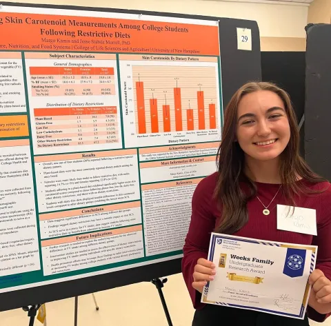 UNH dietetics major Margo Kamis at the Undergraduate Research Conference