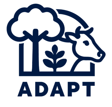 ADAPT logo with a cow and tree in it