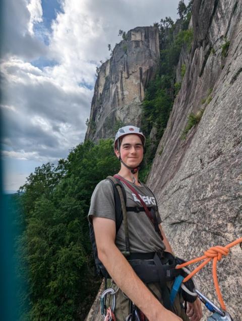 Study lead author Blaise O'Mara, a UNH master's student..
