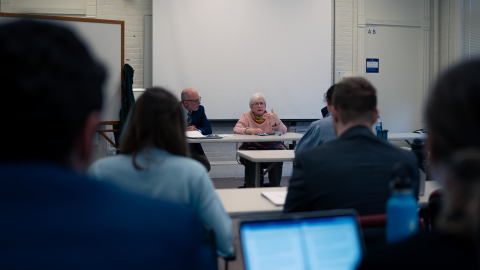 professional panel speaking to an public policy class