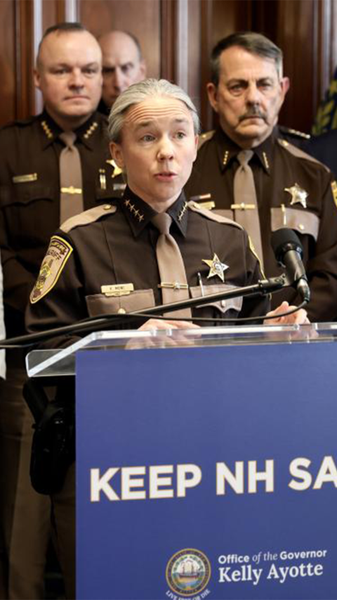 MPA Alum Kathryn Mone hosting a press conference