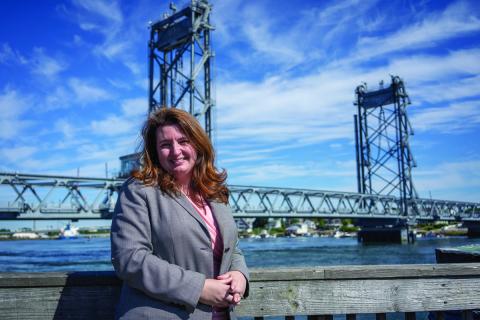 Erin Bell, chair of the department of civil and environmental engineering