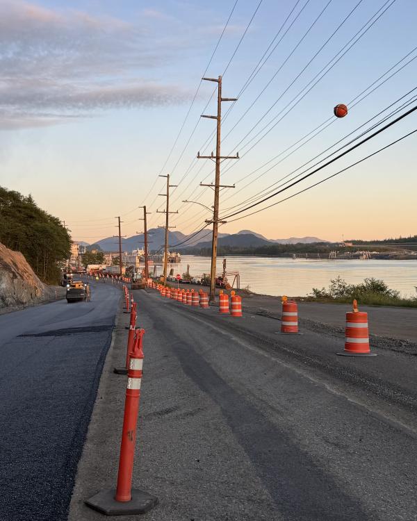 Freshly paved road