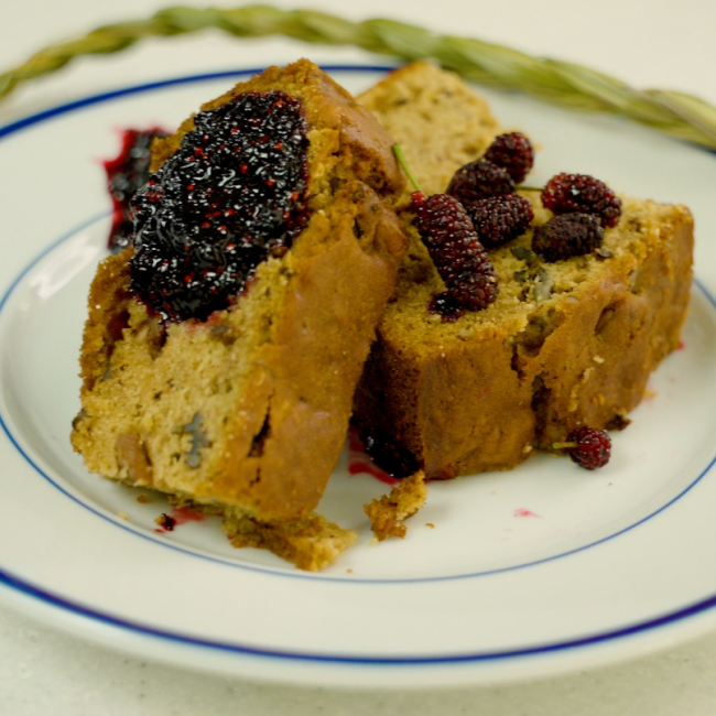 Persimmon-hickory nut bread